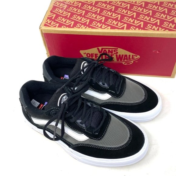 VANS Wayvee Shoes Low Suede Mesh Black Gray Sneakers Skate MENS SIZE 7.0 - Picture 7 of 10